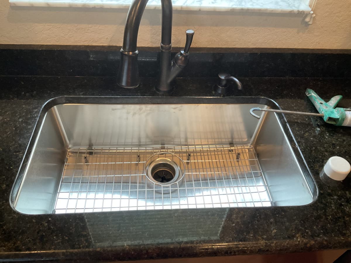 new kitchen faucet over undermount stainless sink